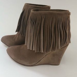 Chinese Laundry 7.5 Artic Camel Fringe Ankle Boot